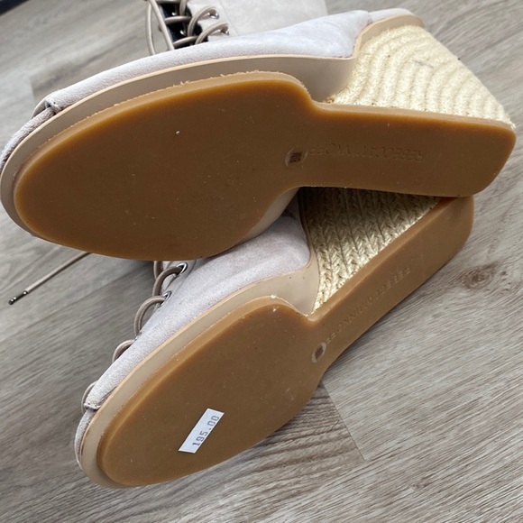 Rebecca Minkoff Elle Suede Lace Up Heeled Espadrilles - Picture 13 of 16